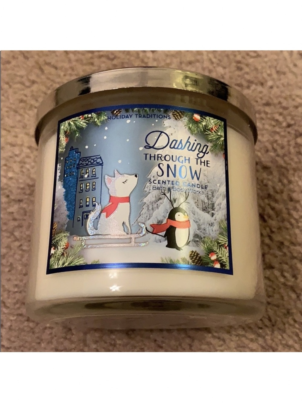 BATH & BODY WORKS Dashing Through the Snow 3 wick candle